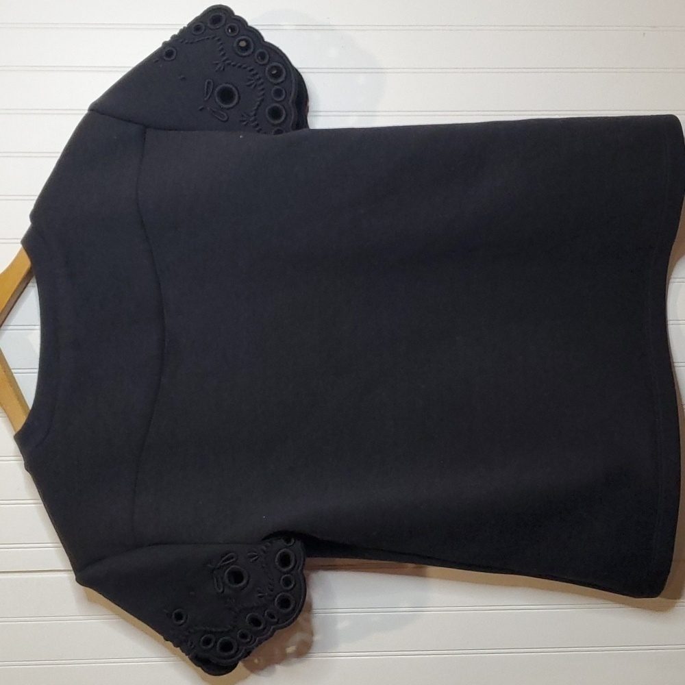 Carven Eyelit Shoulders‎ Black Top Small - Picture 5 of 8